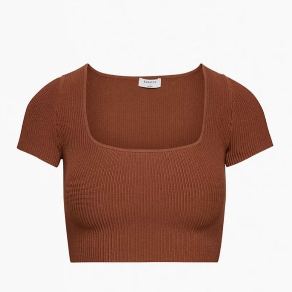 Aritzia Sculpt Knit Squareneck Top - Picture 2 of 3